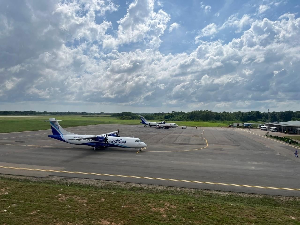 Aircraft on the apron at Jaffna airport